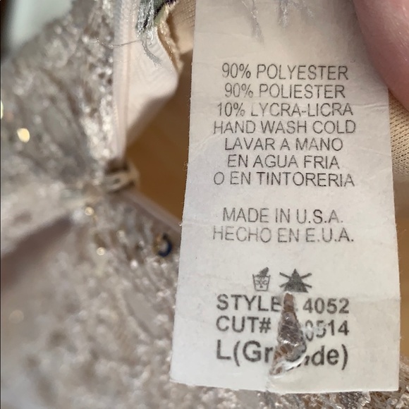 Women’s Large Lace Sequenced Mermaid Train Gown - Picture 8 of 9